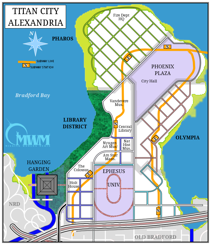 Detailled map of Alexandria